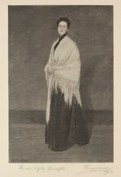 Dame mit Schal von Henry Wolf