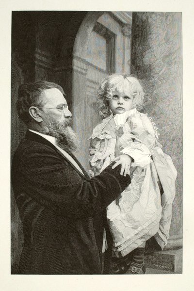Lenbach und sein Kind von Henry Wolf