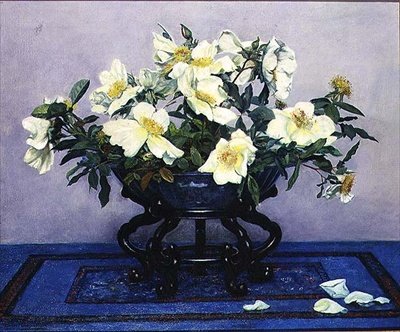Angelico, Gelbe Rosen in einer Vase von Herbert Gustave Schmalz
