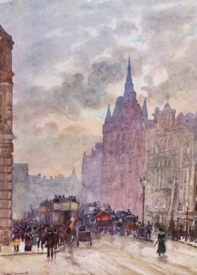 Holborn Hill (Farblithografie) von Herbert Menzies (after) Marshall