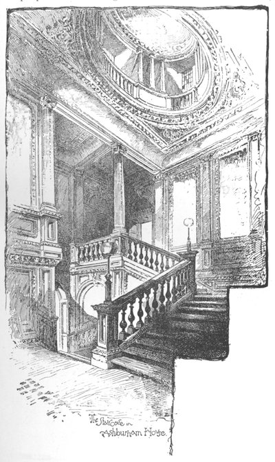 Die Treppe, Ashburnham House, 1890 von Herbert Railton