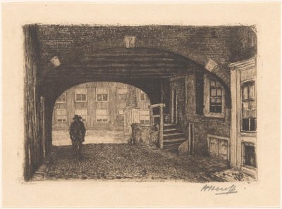 Sint-Pieterspoort in Amsterdam von Herman Heuff (signed by artist)
