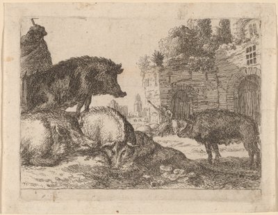 Schweine von Herman van Swanevelt