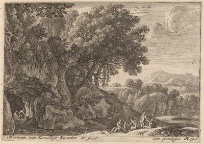 Satyrn um ein Feuer von Herman van Swanevelt