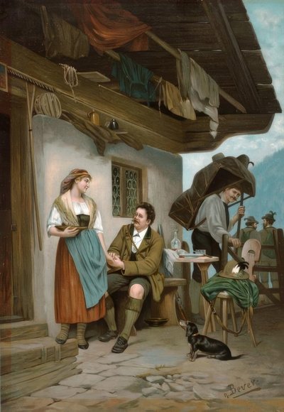 Sommerfrischler auf der Alm von Hermann Bever
