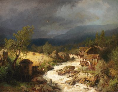 Mühle an einem Wildbach, 1871 von Hermann Herzog