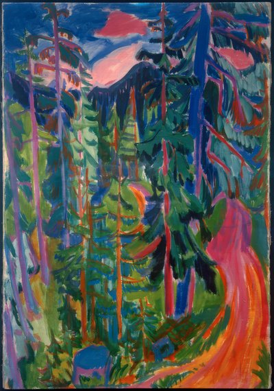 Waldlandschaft bei Davos von Hermann Scherer