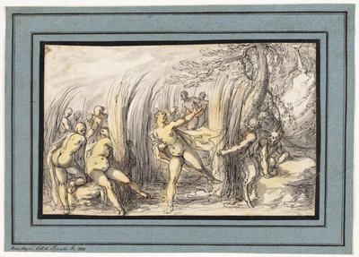 Nymphen von Satyrn verfolgt von Hermann Weyer