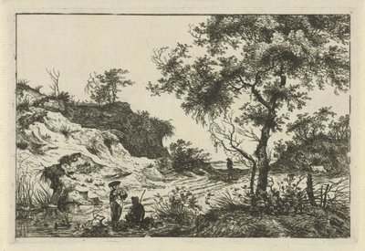 Landschaft mit Frau mit Hut von Hermanus Fock