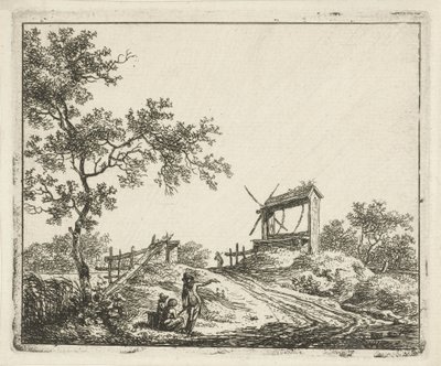 Landschaft mit Wasserbrunnen von Hermanus Fock
