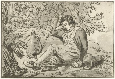 Schlafender Mann von Hermanus Fock