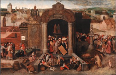 Christus vertreibt die Händler aus dem Tempel von Hieronymus Bosch