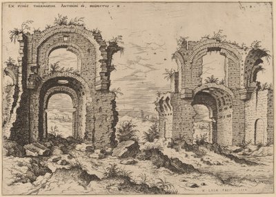 Zweite Ansicht der Bäder des Diokletian von Hieronymus Cock