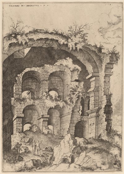 Siebte Ansicht des Kolosseums von Hieronymus Cock