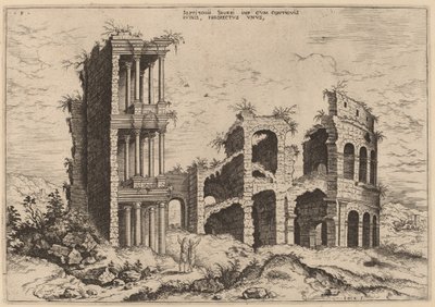Das Septizonium und das Kolosseum von Hieronymus Cock