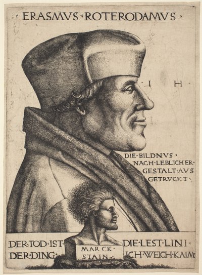 Erasmus von Rotterdam von Hieronymus Hopfer