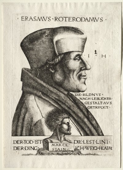 Erasmus von Rotterdam von Hieronymus Hopfer