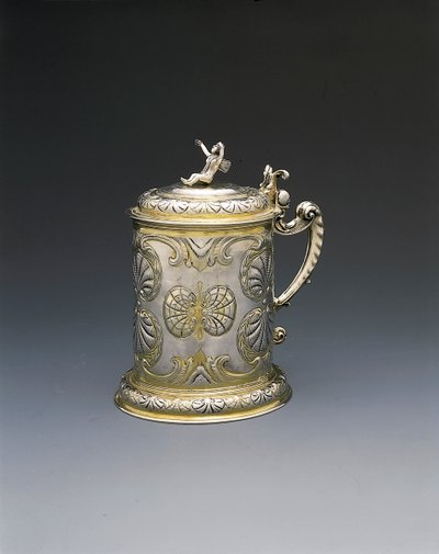 Bierkrug, Danzig, ca. 1700 (teilvergoldetes Silber) von Hieronymus II Holl