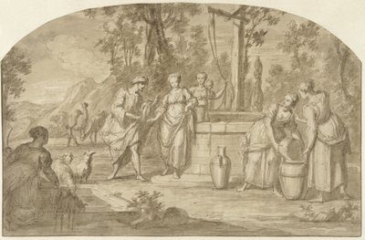 Eliëzer und Rebekka am Brunnen von Hieronymus Lapis