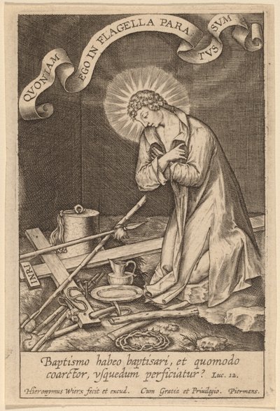 Ich habe eine Taufe zu empfangen ... von Hieronymus Wierix