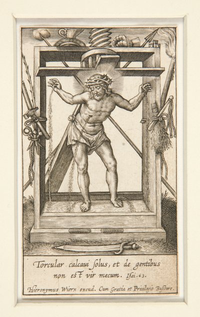 Christus in der Weinpresse von Hieronymus Wierix