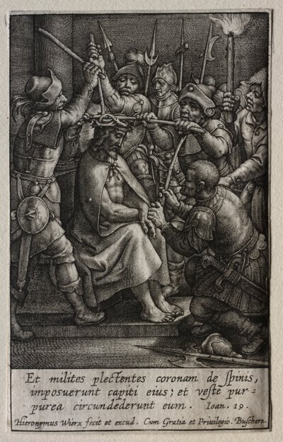 Die Passion: Die Krönung mit Dornen von Hieronymus Wierix