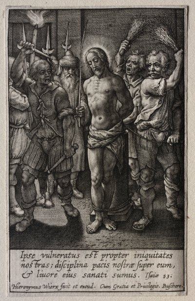 Die Passion: Die Geißelung von Hieronymus Wierix