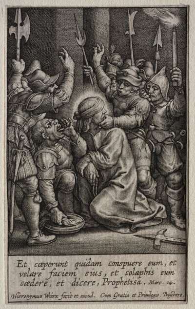 Die Passion: Die Verspottung Christi von Hieronymus Wierix