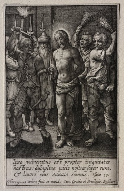 Die Passion: Die Geißelung von Hieronymus or Jerome Wierix