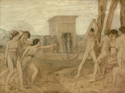Junge spartanische Mädchen fordern Jungen heraus von Hilaire Germain Edgar Degas