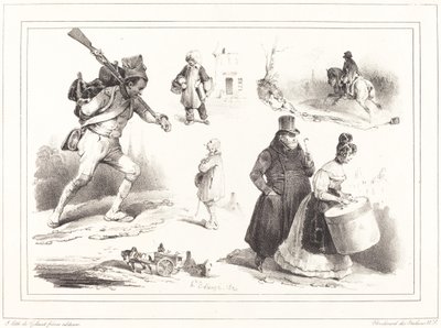 Soziale Vignetten von Hippolyte Bellange