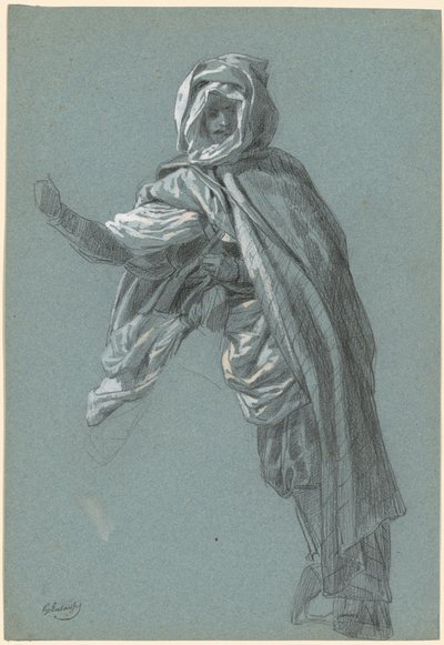 Ein arabischer Reiter auf einem Kamel von Hippolyte Lalaisse