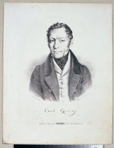 Carl Czerny (1791-1857) graviert von Huard von Hippolyte Lallemand