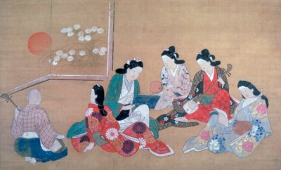 Musikalische Gesellschaft, ca. 1690 von Hishikawa Moronobu