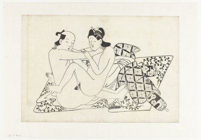 Erotische Darstellung von Hishikawa Moroshige (attributed to)