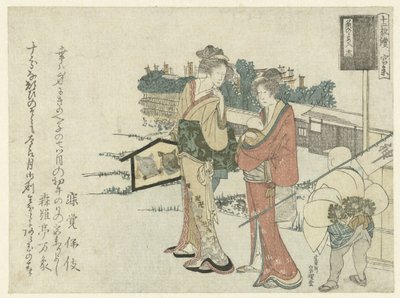 Zwei Frauen bei einem Schreinbesuch von Hishikawa Sori