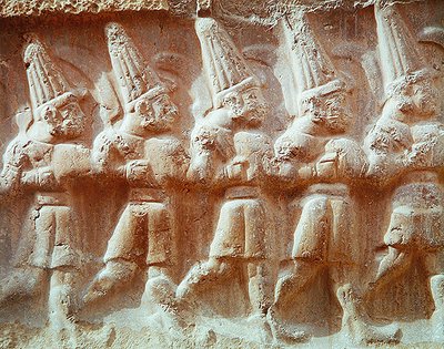 Detail der Prozession der bewaffneten Götter von Hittite