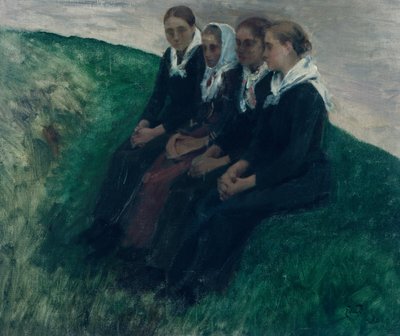 Vier Freunde von Hjalmer Eilif Emanuel Peterssen