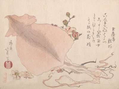 Getrockneter Tintenfisch und Pflaumenblüten, frühes 19. Jahrhundert von Hokuba