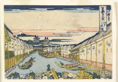 Nihonbashi Brücke in Edo, 1835-40 von Hokumyō