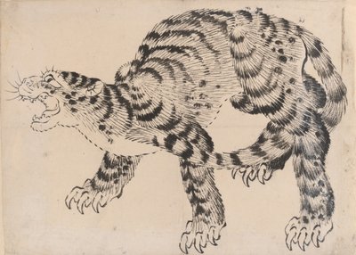 Tiger, 19. Jahrhundert von Hokusai School.