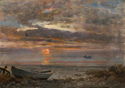Sonnenuntergang an einem Januartag in Skagen von Holger Drachmann