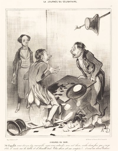 5 Uhr abends von Honoré Daumier