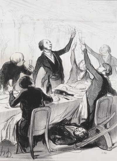 Ein 43. Toast...auf die Abstinenzgesellschaft von Honoré Daumier