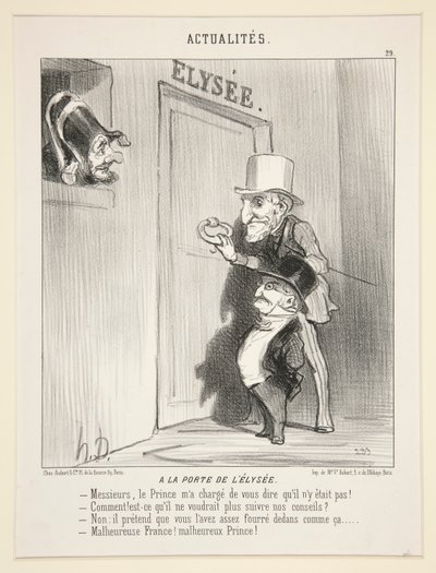 An der Tür der von Honoré Daumier