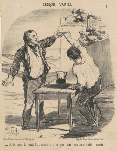 Auf die Gesundheit der Traube! von Honoré Daumier