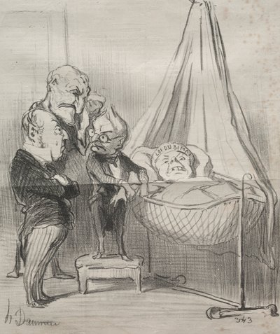 Aktualitäten: Entschieden, sie ist sehr krank!... von Honoré Daumier