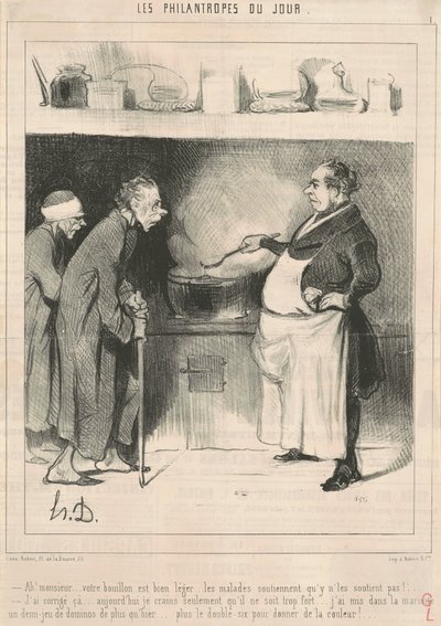 Ah! Monsieur ... Ihr Bouillon ist ... von Honoré Daumier