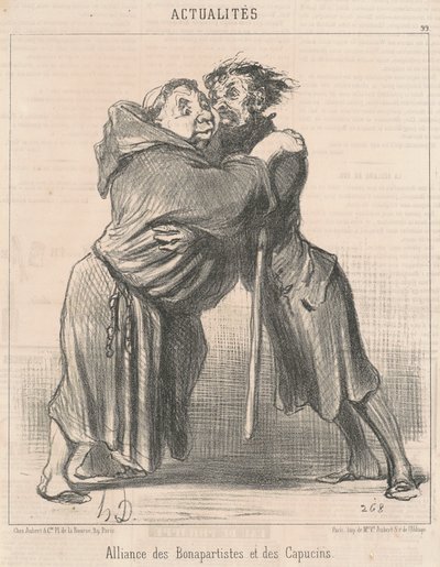 Allianz der Bonapartisten und Kapuziner von Honoré Daumier