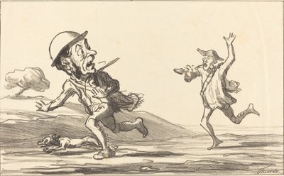 Allons bon!... es scheint... reservierte Jagd von Honoré Daumier